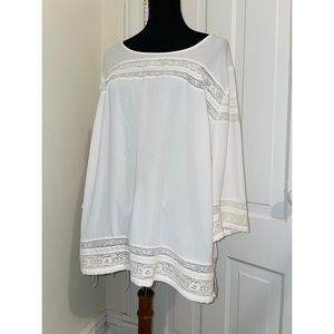 Sejour Boutique Lace Flowy Top NWT Short Sleeve